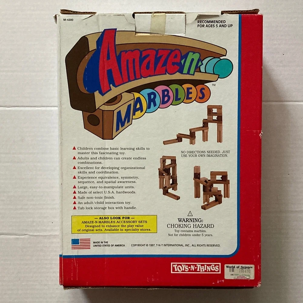 Amaze N Marbles Wooden Toy Set Vintage 1997